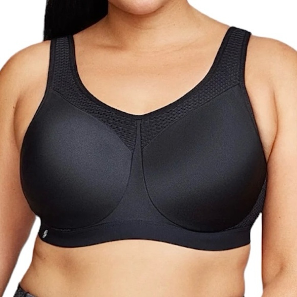 - Glamorise 40E Black WonderWire Elite Performance Sport Bra! NEW!